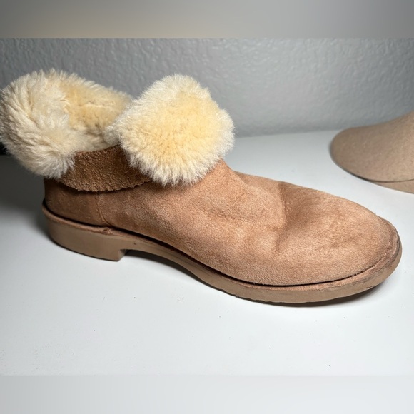 UGG Mckay Chestnut Suede Sheepskin Ankle Boots Booties Size US 8.5 Women - Picture 3 of 16
